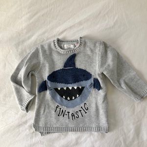 Boy’s Zara Knit Shark Sweater